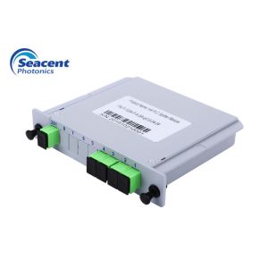 Insert Type 1x4 Cassette PLC Splitter Passive Optical Network High Stability