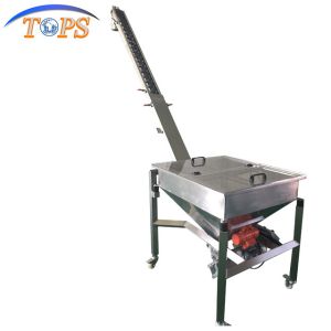 Quality Vibrational 100L Hopper Feeder Machine , Dustproof Hopper Belt Conveyor for sale