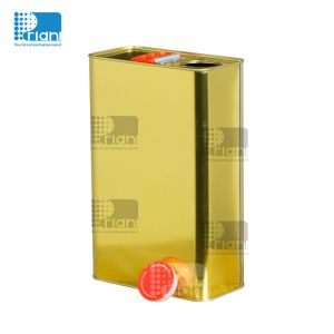 Rectangular Metal Empty Paint Cans 1 Gallon With Pressure Screw Cap