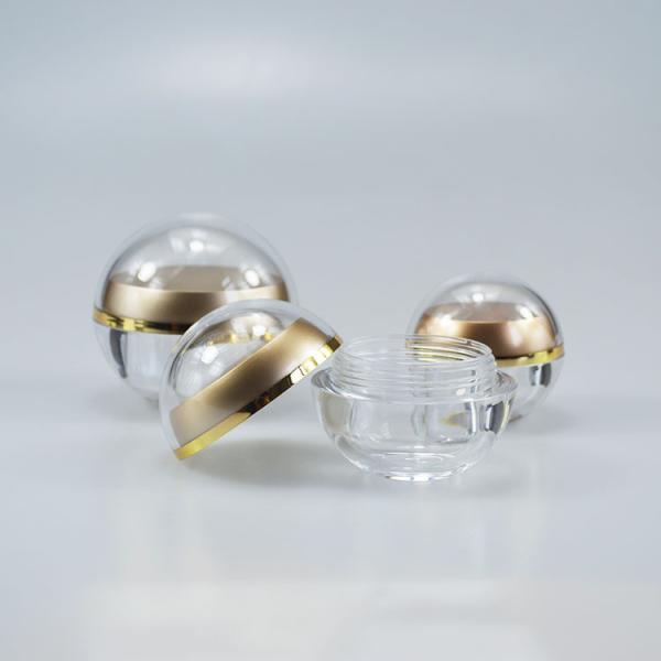 Convenient and Durable Acrylic Round Sphere Shape Container for Health Care Products