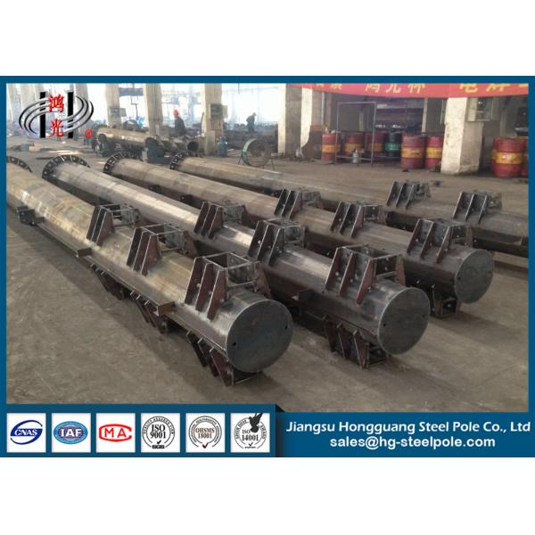 Single Circuit Electrical Power Transmission Poles Polygonal Pole With Bitumen