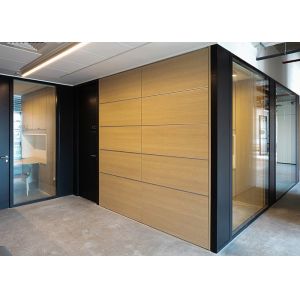 Class A Safety Fire-resistant Glass Solid Partition Wall Steel Panel Durable For