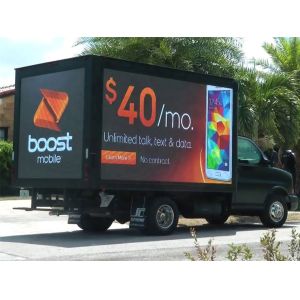 Waterproof P6 SMD2727 6500CD/M2 Mobile Led Billboard