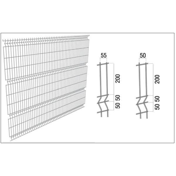 fence post for curved mesh fence