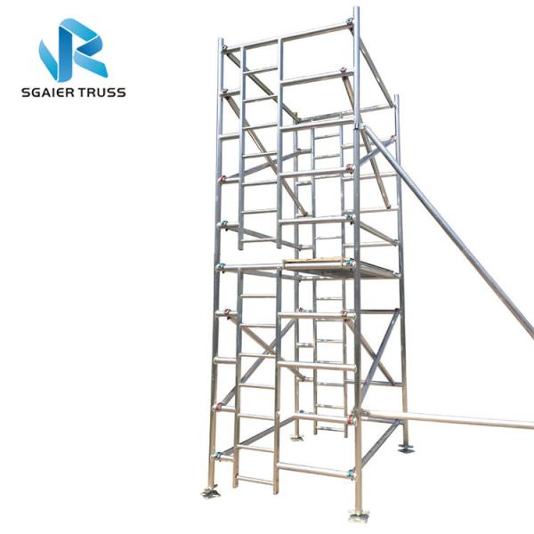 Buy 8m Height Folding Scaffold Ladder , Lightweight Aluminum Scaffold Platform at wholesale prices