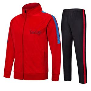Quality 2 Zip Pockets Clinquant Velvet Sportswear Tracksuits Fall Running Set for sale