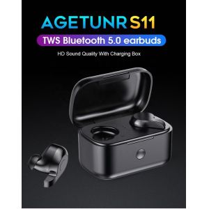 Black DC 5V 1A 50mAh Wireless Bluetooth Earphone