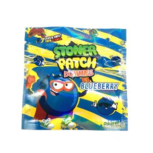 Glossy Finish Plastic Three Side Seal Bag For Chewing Gummie Candy