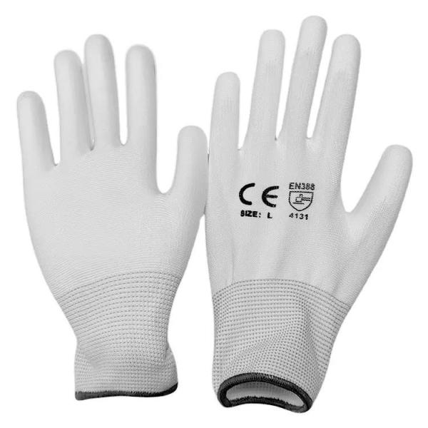 Buy Polyurethane Coated 13 Gauge Polyester Liner Hyflex Antistatic ESD PU Dipped Safety Gloves at wholesale prices