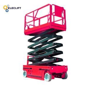 PLC Control Mini Scissor Lift Platform Power Source Electric 1.5kw