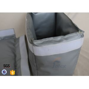 China 300℃ Industrial Fiberglass Jacket Removable Thermal Insulation Cover Grey on sale