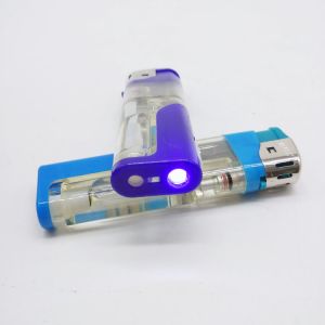Five Colors White LED Lamp Soft Flame Electronic Lighter Gas Refillable Cigar
