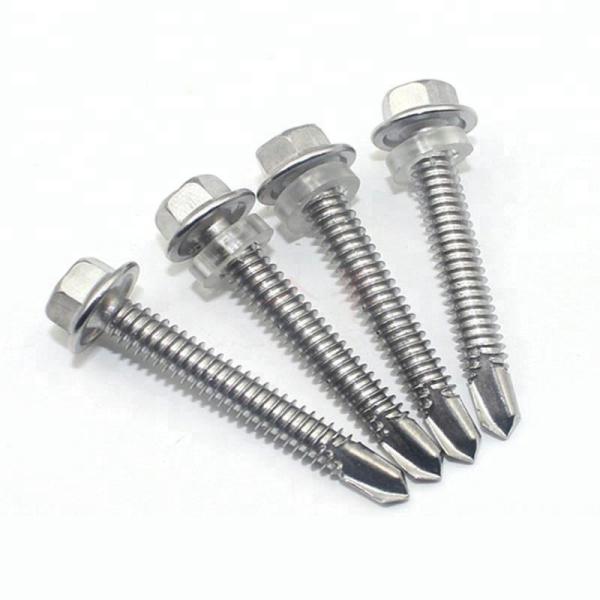 Buy din 7504 316 stainless steel self drilling screw with rubber washer at wholesale prices