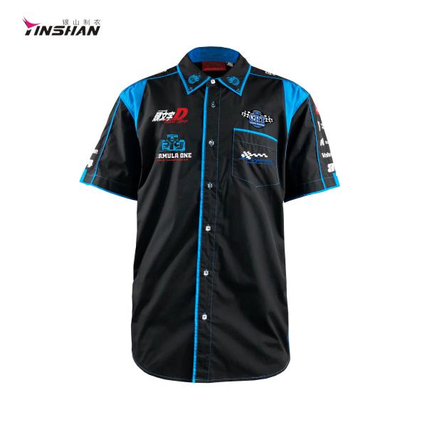 Custom Designs Sublimated Racing Team Wear Shirt Breathable and Quick Dry Sportswear