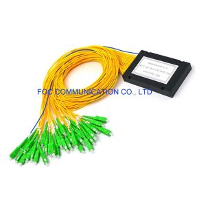 SC APC 1×32 FTTX Optical Fiber Splitter ABS Module Type Low PDL