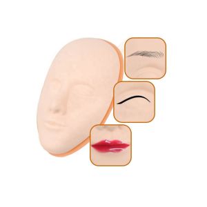 Yellow Soft Silicone Gel Face Practice Skin Plastic Hard Mold 3D Eyebrow Lip
