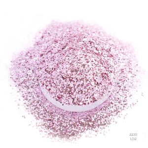 PET Hexagonal Glitter Powder Bright Red 1/4"-1/360" Size