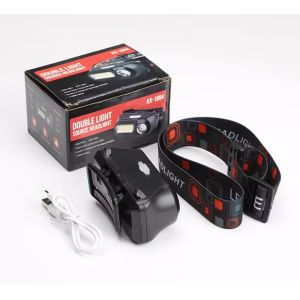 Quality Outdoor Emergency Flashlight with Battery USB Charging Headlight for sale