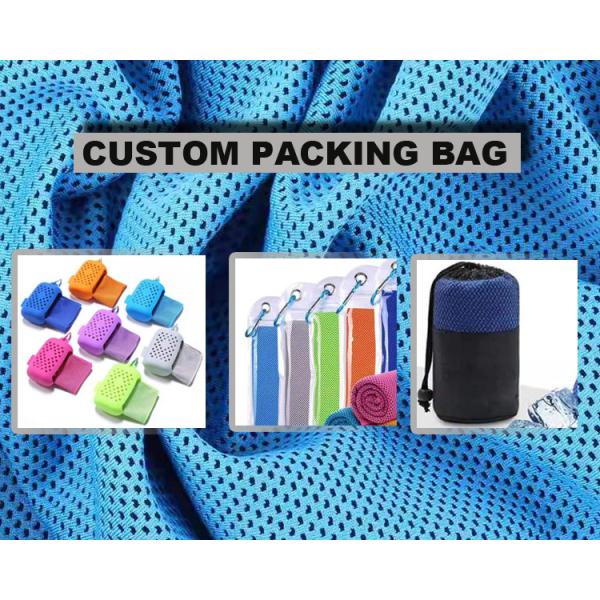 Buy Custom Polyester Fabric Logo Ice Cool Sports Gym Microfiber Cooling Towel With Bottle at wholesale prices