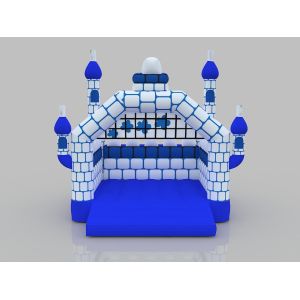 Snow Themed Inflatable Castle House 8m Bouncy Castle Rental For Kids' Playground