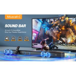 80W Wireless Bluetooth Soundbar , Home Theater Soundbar With Remote Control