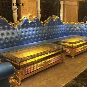 Extra Large U Shaped Club Lounge Sofa Sectional With Ottoman Sleeper Round Disco