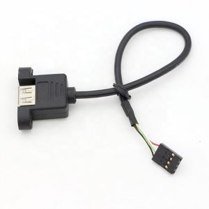 Customization Screw Locking Stud 1M 2M Panel Mount Female USB A male to Dupont