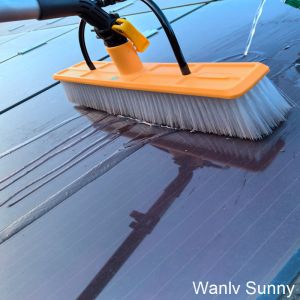 Solar Panel Cleaning Machine with Water Fed Electric Rotating Brush Cleaning