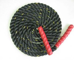 Quality High Strength Heavy Fitness Ropes , Black Nylon Power Training Rope for sale