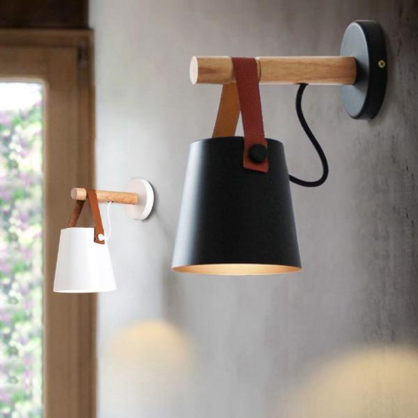 Buy Wood Wall Lamps Modern Nordic Style E27 wall wood lights (WH-OR-03) at wholesale prices