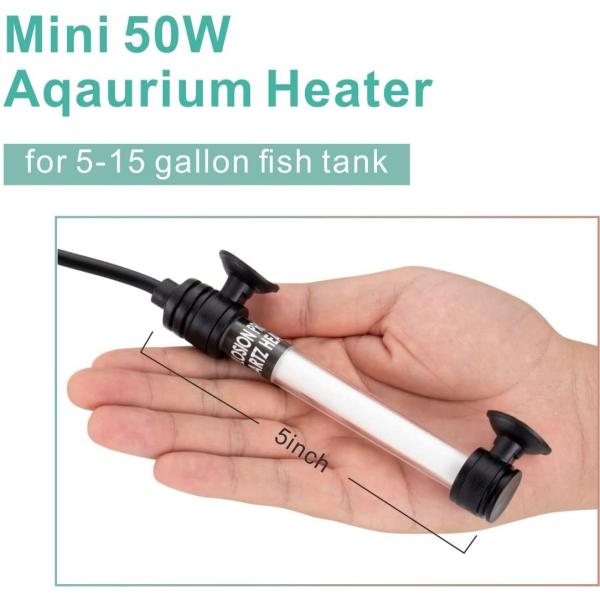 Buy Mini Inline Quartz Glass Top Fin Aquarium Heater at wholesale prices