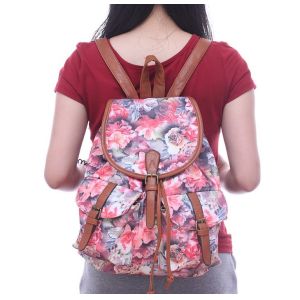 Vintage European and American fashion printing ladies casual shoulder bag