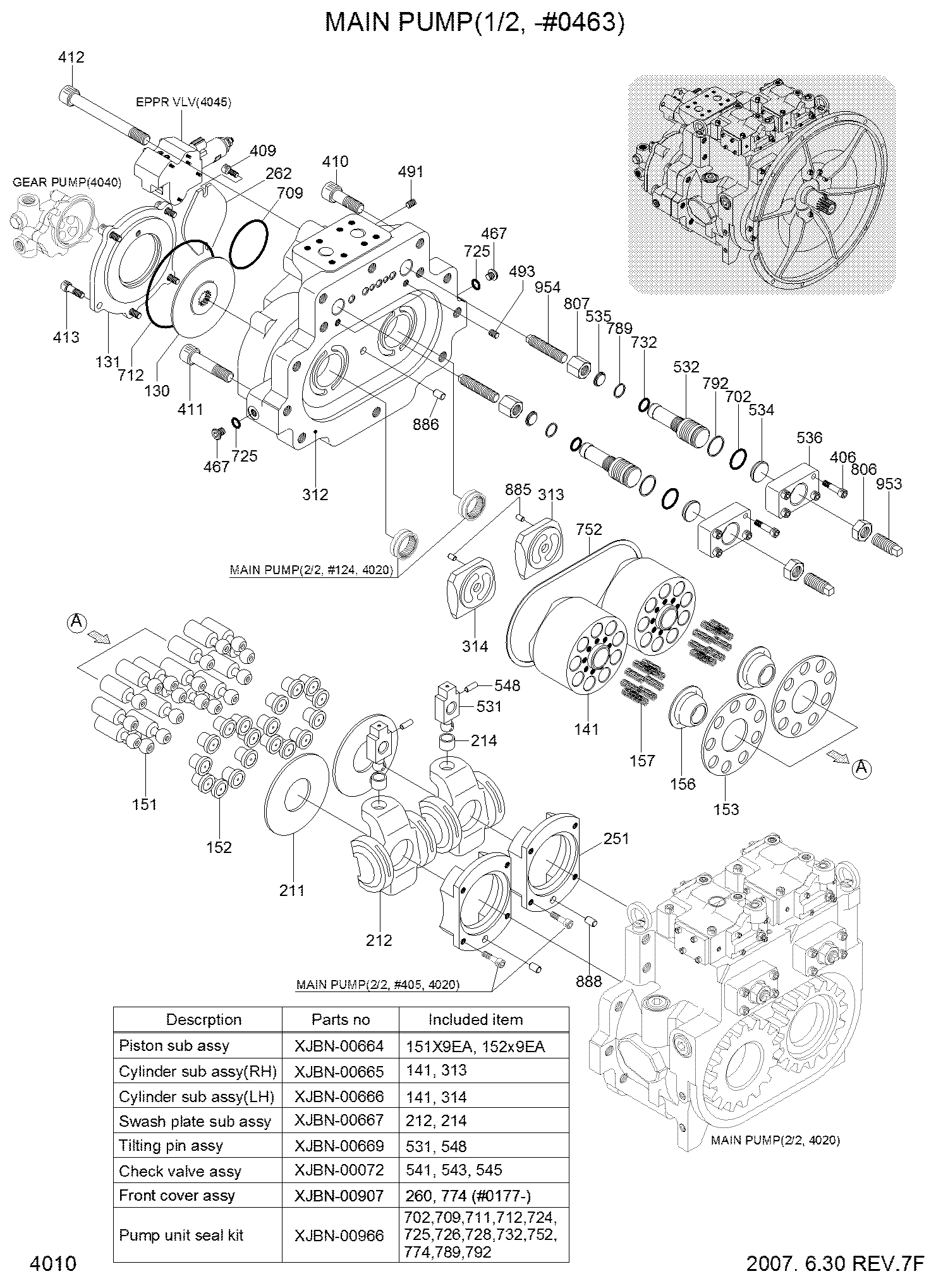 R450LC-7 Main Hydraulic Pump for HYUNDAI Excavator 31NB-10010 K5V200DPH1D7R-ZS14-1V Axial Piston Pump
