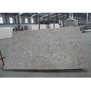 Grey Pattern Quartz Stone Countertops , Marble Kitchen Countertops