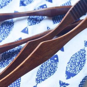 27cm Wooden Cooking Utensils Appetizer Kimchi Salad Serving Tongs