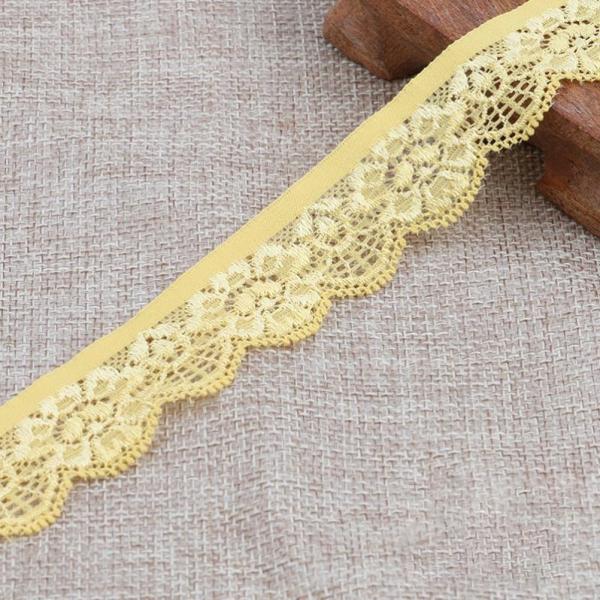 Eco-friendly colorful lace fabric for lady dress flower eyelet embroidery white lace trim