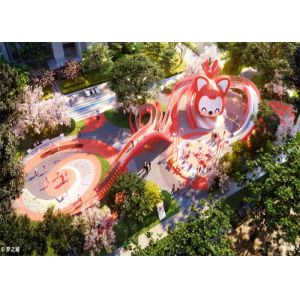 China Animal Theme Outdoor Playground Equipment Park Climbing Net Slide on sale