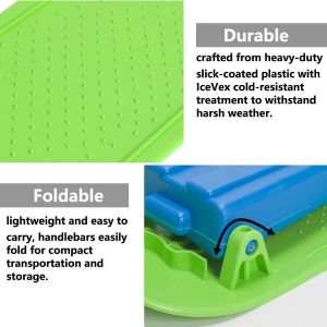 Woowave Outdoor Fold-up Snowboard Foldable Ski for Winter Adventures on Grass