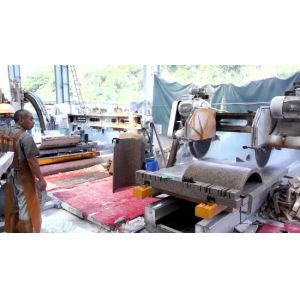 High Accuracy Automatic Two-Slice Stone Edge Cutting Machine for Column Slab