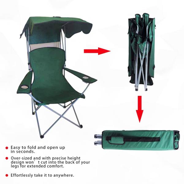 Outdoor Garden Camping Portable Backpack Fishing Chair with Office Building Style