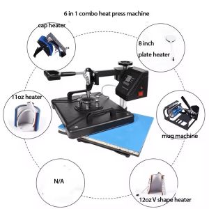 Multifunctional Combo Heat Press 8 in 1