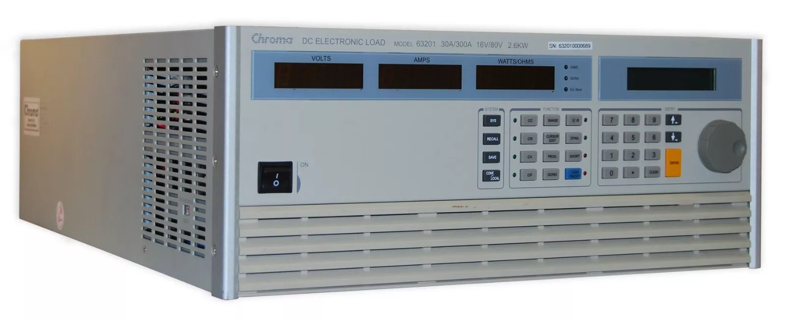 Chroma 63201 DC Electronic Load 2.6KW/ 300A/ 80V in Full Working Conditions