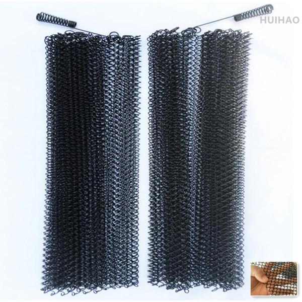 Black carbon steel fireplace mesh curtain