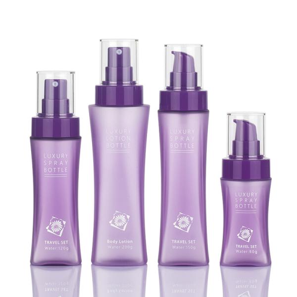 Purple Cosmetic Spray Bottle , Luxury Airless Empty Spray Bottle 200ml