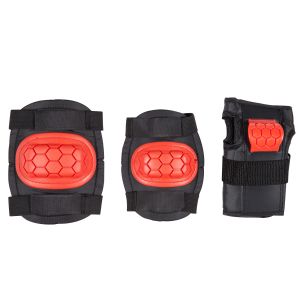 China Black 3 Pack Protective Pads For Roller Skating PP Cap Fabric Foam on sale