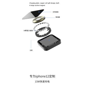 OEM 15 watt PC Iphone 12 Mini Wireless Charger easy carrying
