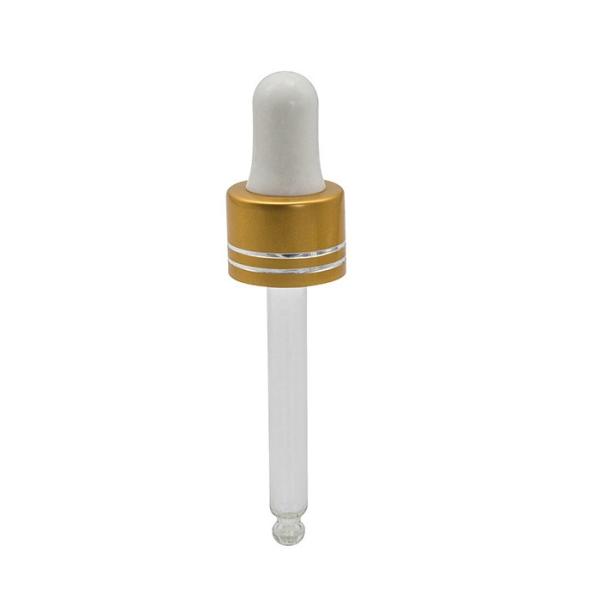 Buy 18 410 Aluminum Cosmetic Dropper With Glass Pipette at wholesale prices