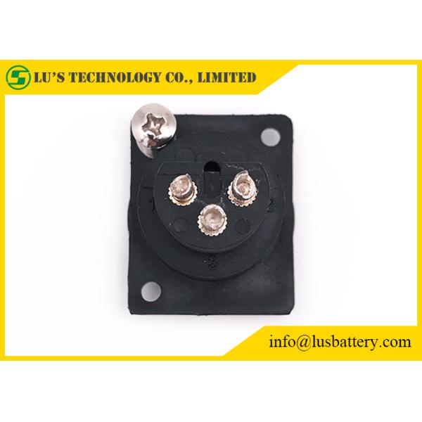 Black Color Battery Accessories XLR Female Connector ABS / PC Material