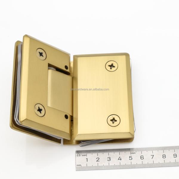 Sliver/Black 135 Degree Glass to Glass Shower Hinge with Stainless Steel Construction