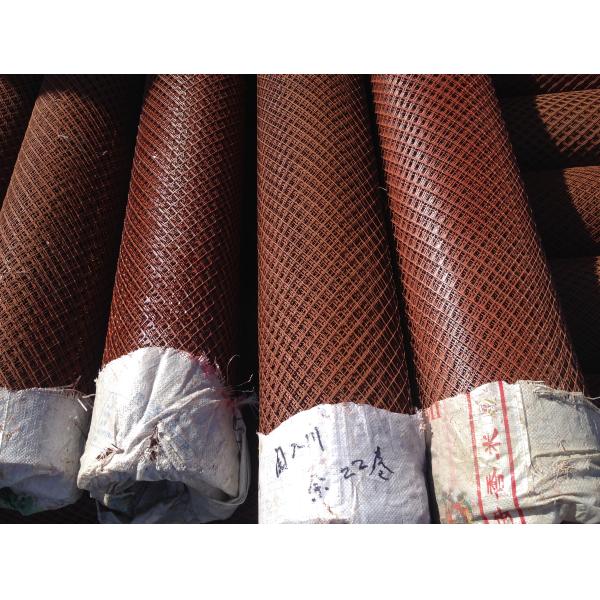 Powder Coating Expanded Metal Screen , Steel Mesh Sheet For Building